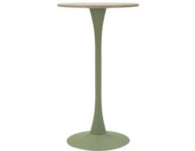 Table de bar en métal et MDF Alaska 60 x 106 cm (Vert et crème)