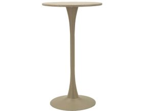 Table de bar en métal et MDF Alaska 60 x 106 cm (Crème)