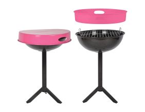 Table barbecue avec plateau amovible (Plateau rose)