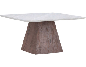Table basse en MDF plateau effet pierre Cael 80 x 80 x 45 cm