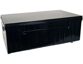 Table basse en acier sur roulettes Habitat 90 cm (Noir)