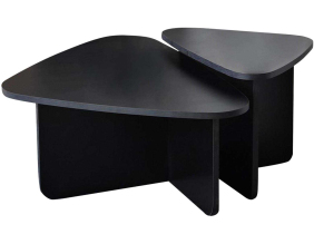 Table basse en aggloméré Ballare Set (Noir)