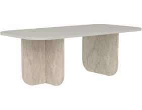 Table basse en aggloméré Becaj (Effet pierre et travertine)