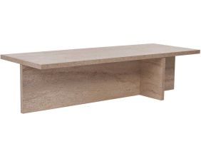 Table basse en aggloméré Harbor (Travertine)