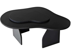 Table basse en aggloméré Melted (Noir)
