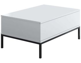 Table basse en agglomeré et métal Lord (Noir et blanc)