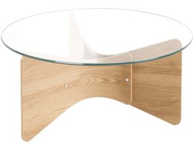 Table basse en bois et verre Madera