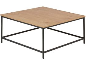 Table basse carrée en bois et métal Allure