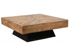 Table basse carrée en pin recyclé