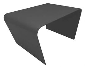 Table basse design en aluminium coloré (98 x 49 x 40 cm)