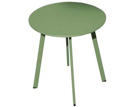 Table basse de jardin en acier Massai 45 cm (Amande)