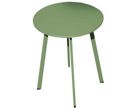 Table basse de jardin en acier Massai 50 cm (Amande)