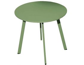 Table basse de jardin en acier Massai 40 cm (Amande)