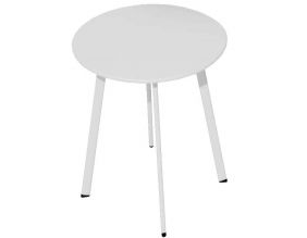 Table basse de jardin en acier Massai 50 cm (Blanc)