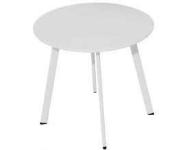 Table basse de jardin en acier Massai 40 cm (Blanc)