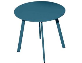 Table basse de jardin en acier Massai 40 cm (Bleu)