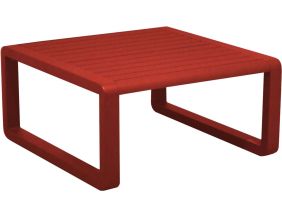 Table basse de jardin en aluminium 80x80 cm Tonio (Rouge)
