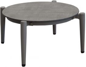 Table basse jardin rétro en aluminium 72 cm Dublin (Taupe et luna)