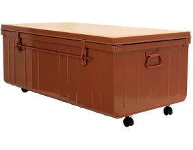 Table basse malle en métal (Terracotta)