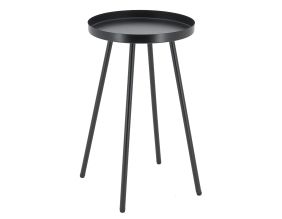 Table basse en métal (Ø 30 H 50 Noir)