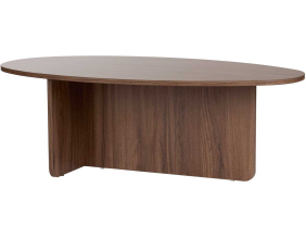 Table basse ovale en aggloméré Orba (Noyer)
