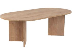Table basse ovale en aggloméré Sable (Chêne)
