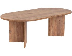 Table basse ovale en aggloméré Sable (Pin)