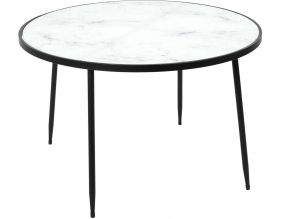Table basse plateau imitation marbre Felicity 75 cm