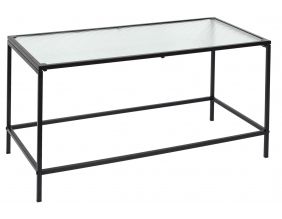 Table basse plateau en verre texturé Rosa