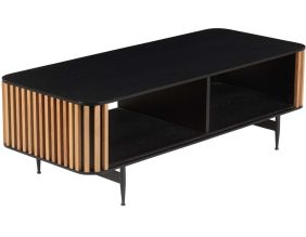 Table basse rectangulaire en plaqué chêne Linea