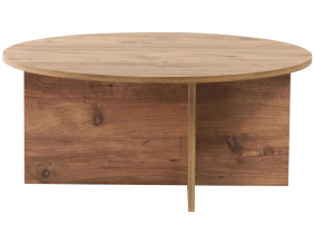 Table basse ronde en aggloméré Soleil (Pin)
