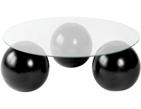 Table basse ronde en verre Miro