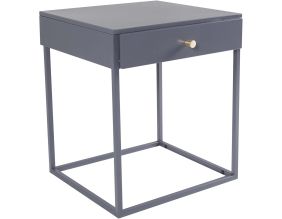 Table de chevet en acier Bakal (Gris)