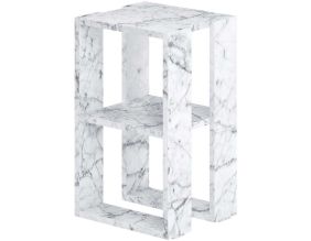 Table de chevet en aggloméré Lonie (Carrara Marble)