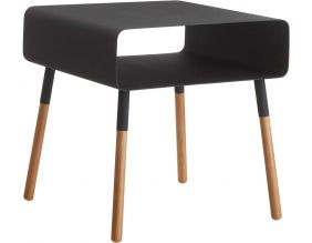 Table de chevet moderne en métal et bois