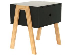 Table de chevet scandinave empilable (Noir)