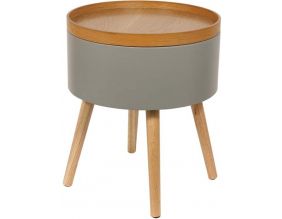 Table coffre plateau bois Igor (Gris)