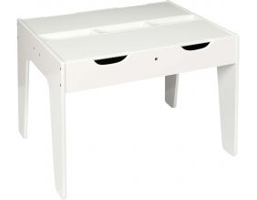 Table duo avec rangement plateau compatible briques de construction