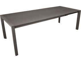 Table extérieure  extensible en aluminium plateau en verre trempé Milo