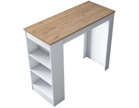 Table haute de cuisine avec étagères Janey