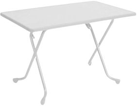 Table de jardin en acier 4 personnes en acier Cola (Blanc)