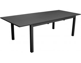 Table de jardin en aluminium 160 à 240 cm Genes (Graphite)