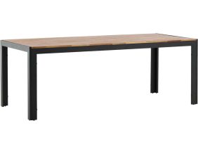 Table de jardin en aluminium et acacia 205 x 90 cm Bois