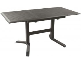 Table jardin en aluminium allonge papillon Sotta 110-150 cm