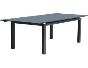 Table de jardin en aluminium anthracite avec rallonge automatique 240 à 300 cm Miami (Gris anthracite)