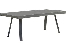 Table de jardin en aluminium avec rallonge intégrée Stockholm (Plateau réglable de 200 à 300 cm - finition strié)