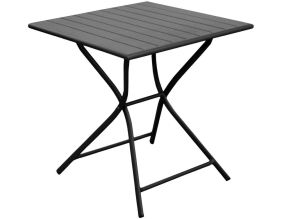 Table de jardin carrée en aluminium 2 personnes Globe (Graphite)