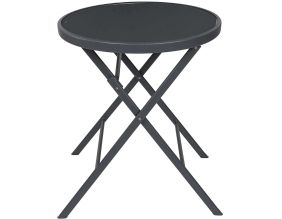 Table de jardin pliable en métal Elba (Gris)