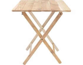 Table de jardin pliante en teck FSC 60 x 60 cm