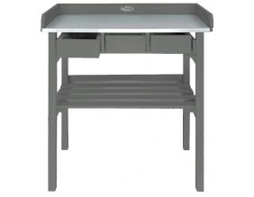 Table de jardinage en pin et zinc (Gris)